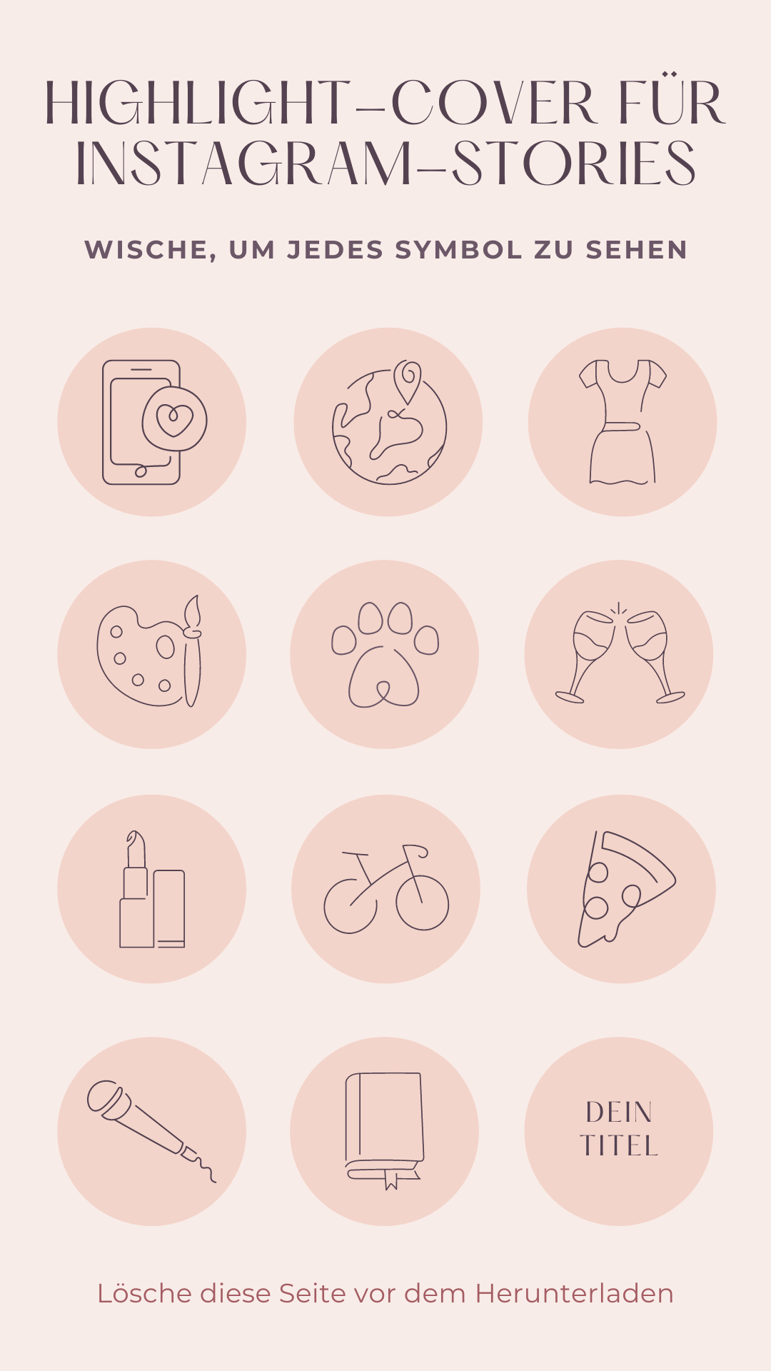 Highlight covers for Instagram from Canva creators
